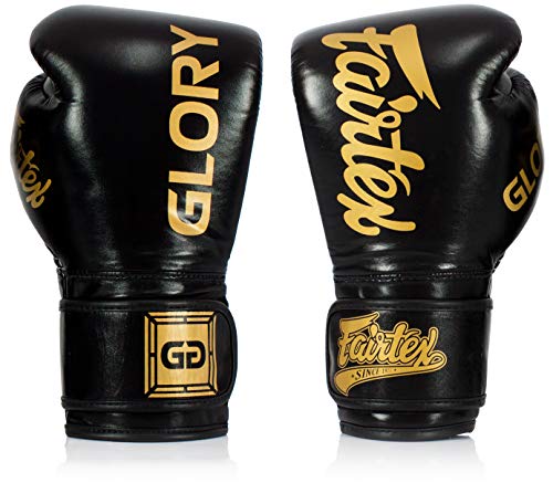 Fairtex Glory Kickboxing Gloves - Limited Edition (Black Bgvg1, 14 Oz) #TOP3