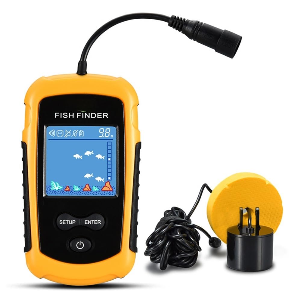 LCD Color Screen Portable Wired Fish Finder 100M Depth Sonar Echo Sounders Fishfinder-image-0