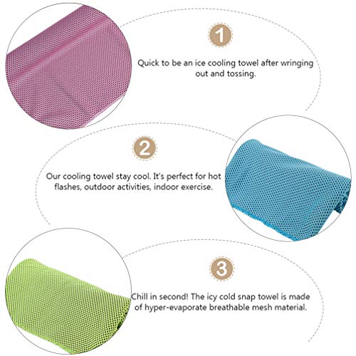 BESPORTBLE, 3 peças de toalhas refrescantes macias e respiráveis, toalha de microfibra de secagem rá