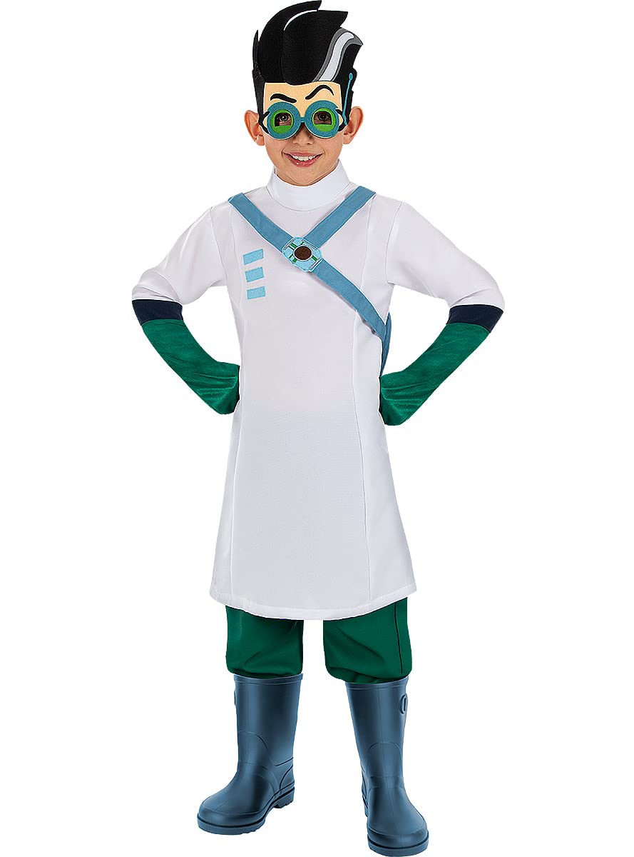 Funidelia | Costume Romeo PJ Masks per bambino Super Pigiamini, Gattboy, Gufetta, Geco - Costume per bambini e accessori per Feste, Carnevale e Halloween - Bianco