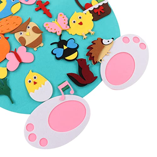 Yctze Felt Rabbit Set, Toddler Diy Wall Hanging Bunny Crafts Ornaments Supplies Craft Kits Wall Hanging Games For Home Party Board Decoration #TOP7