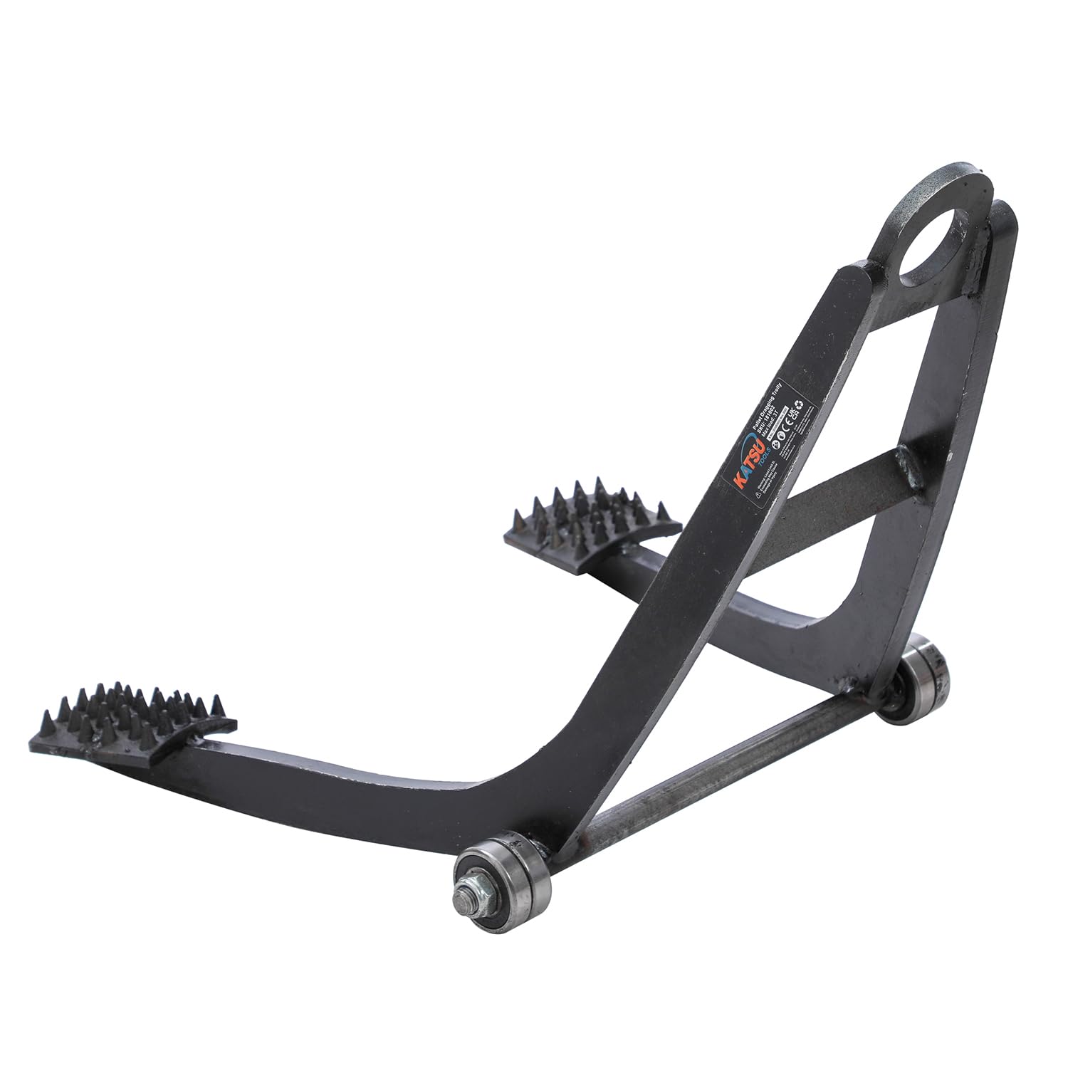 KATSU Tools Carrello per estrattore pallet da 3 tonnellate/7000 libbre, gancio di trascinamento in acciaio per la trazione di pallet di legno