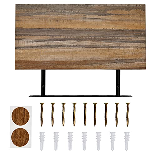 Image of WELLAND 24 inch Extra Deep Rustic Floating Shelf for Wall, 12 Inch Wide Wall Mounted Wooden Bookshelf, Heavy Duty Display Shelving for Bathroom, Living Room, Bedroom, Kitchen, 24 x 12 x 2 Inch