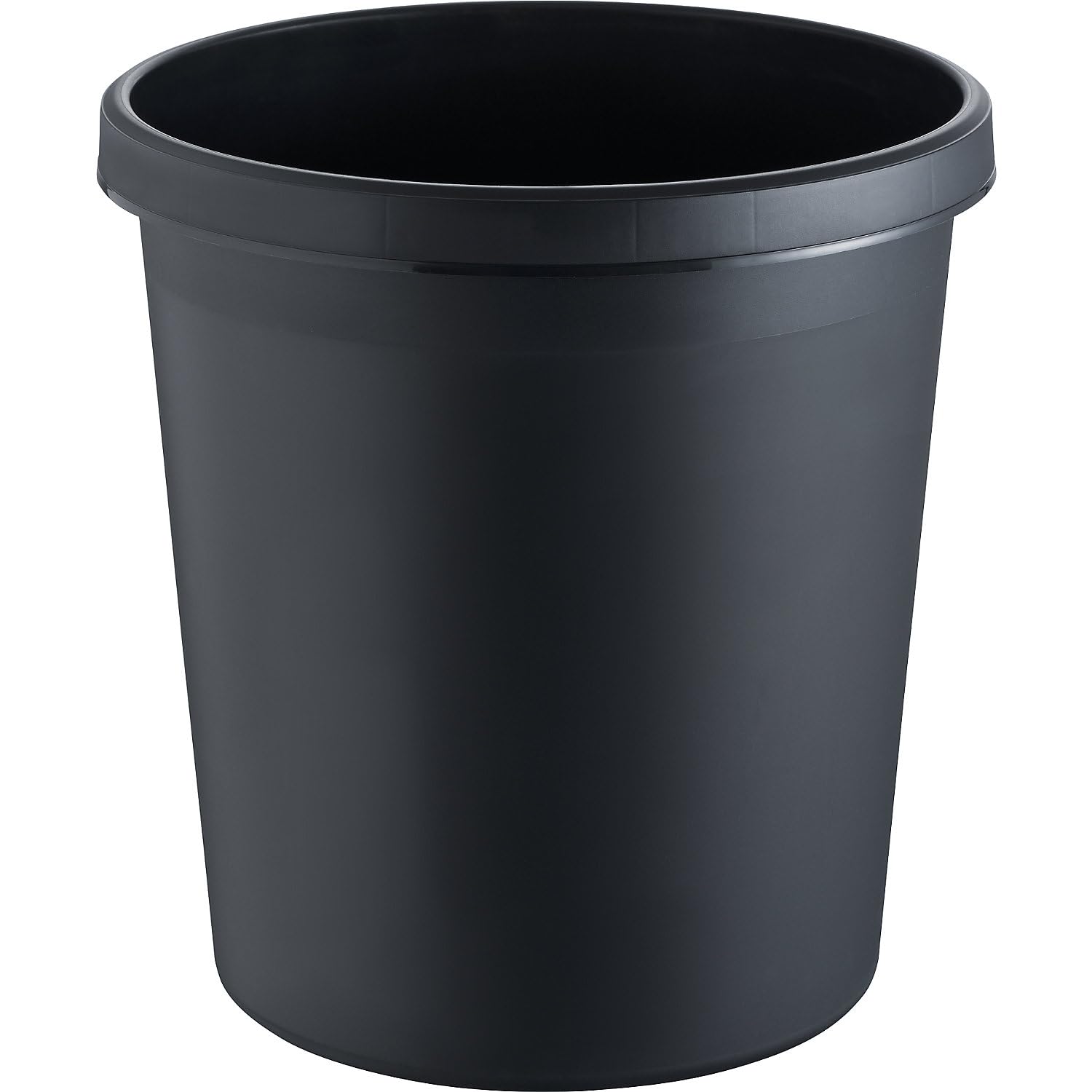 helit Kunststoff-Papierkorb - Inhalt 30 l, Höhe 405 mm, VE 5 Stk - schwarz, VE 5 Stk - Abfallkorb Kunststoffabfallsammler Papiereimer Papierkorb