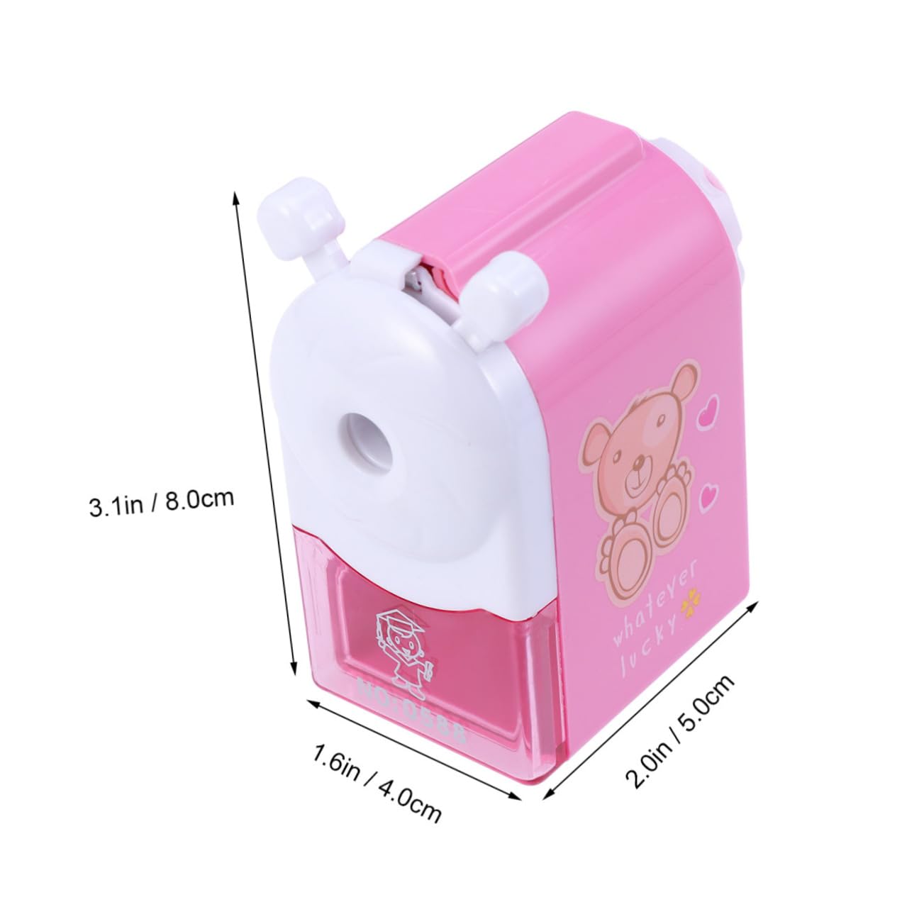 SHINEOFI 3pezzi Temperamatite Rotante Cartoon Per Ragazzo Ragazza Design Casa Di Fiaba Rosa Affilatura Per Matite Standard Triangolari e Esagonali Leggero e Pratico Per Scuola e Ufficio