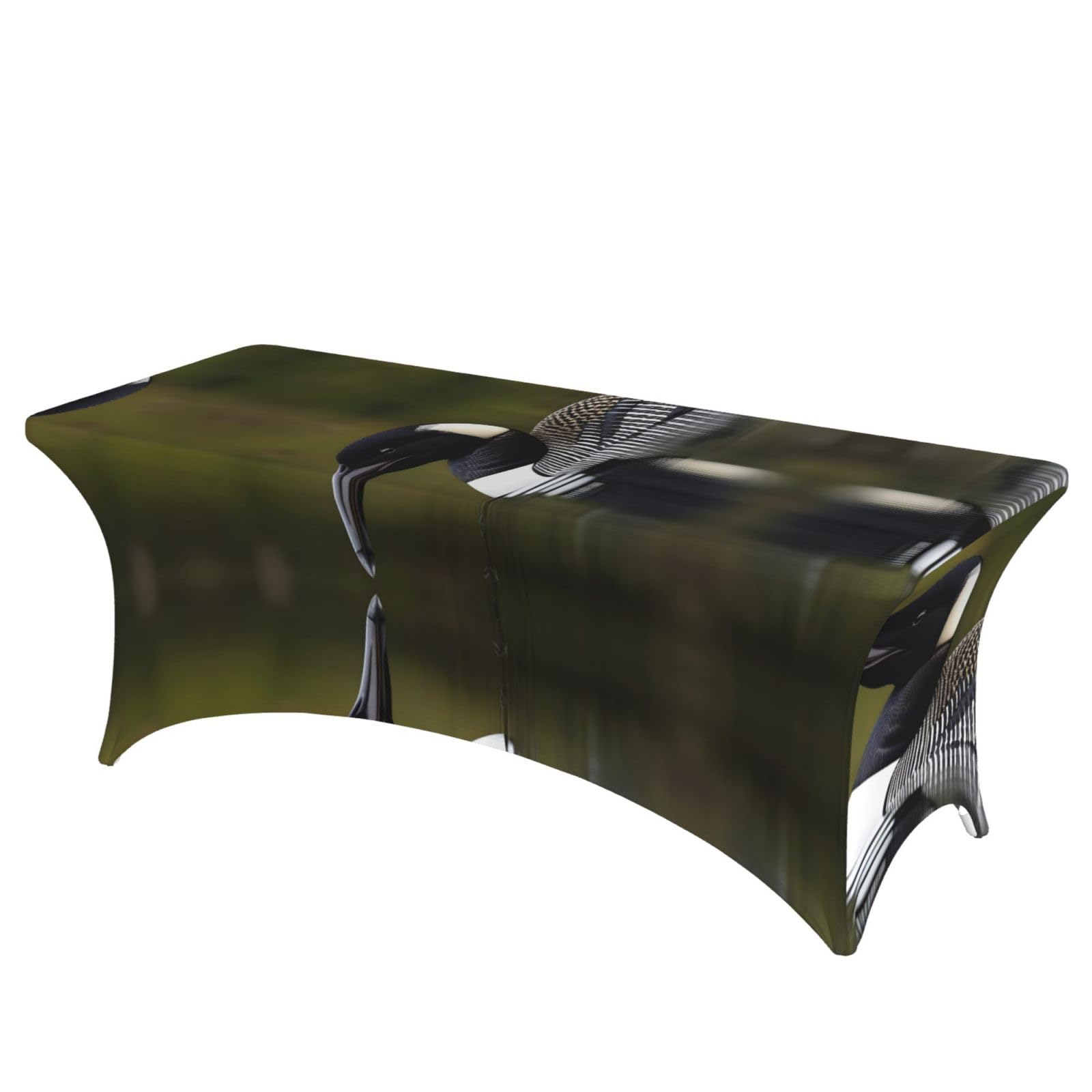Nappe élastique imprimé oiseau nature pour décoration de mariage et buffet