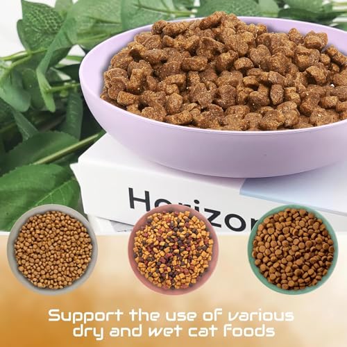 10 Stück Katzennapf,Katzenschüssel,Katzennapf Flach,Fressnapf Katze Futternapf,Runden Katzenteller,Fressnapf Katze,Bunt Katzenfutter Napfset,Cat Plate für Kätzchen und kurzbeinige Katzen – Bild 6