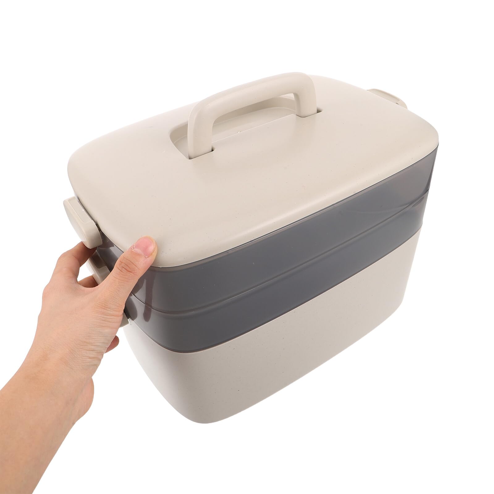 Caja de Medicamentos Portátil de Plástico Transparente de 3 Capas con Asa, Organizador Multiusos para Botiquín de Primeros Auxilios en Casa y Coche, Estuche de Almacenamiento