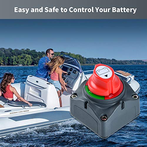 Briidea Accuschakelaar, 12 V-48 V, accu-scheidingsschakelaar, hoofdschakelaar voor campers, terreinvoertuigen, auto's… - Afbeelding 7