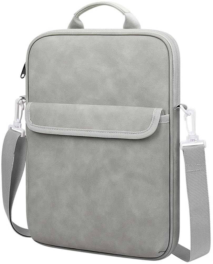 ProElite Tablet sleeve Bag Upto13 inch for iPad Air 13/Pro 13/Pro 12.9 Galaxy Tab S7/S8/S9 Plus/S7/S9 FE Plus 12.4", Lenovo Tab P12, idea tab pro, Yoga Tab Plus, Handle with Shoulder Strap, Light Grey-image-16