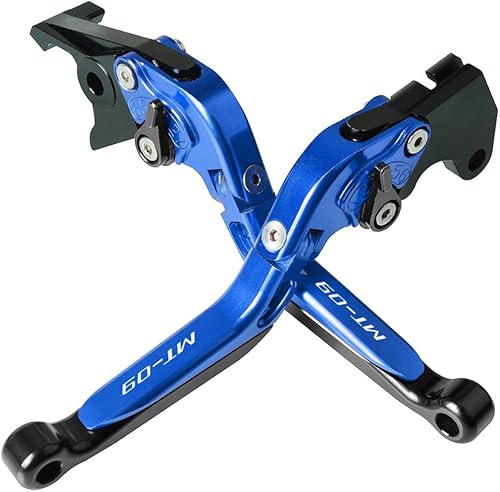 MT09 Juego de palancas de embrague de freno plegable extensible CNC para MT09 2013-2021 Azul