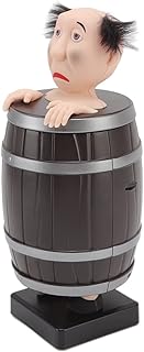 自動弾たばこケース おじさん 9本収納 面白い シガレットケース 趣味タバコホルダー 木製バレルシガレットボックス タバコ収納ケース 男女へのいたずらおもちゃギフト クリスマス パーティー用