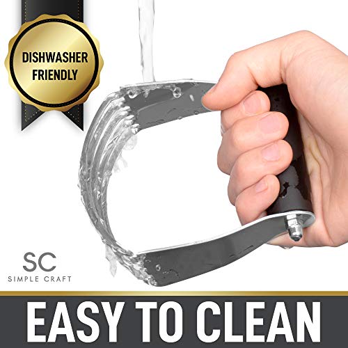 Simple Craft Pastry Cutter For Baking - Stainless Steel Pastry Blender Tool With Comfortable Grip Handle - Heavy Duty Dough Cutters & Dough Blender For Mixing Butter, Flour, and More (Black) - Thumbnail 6