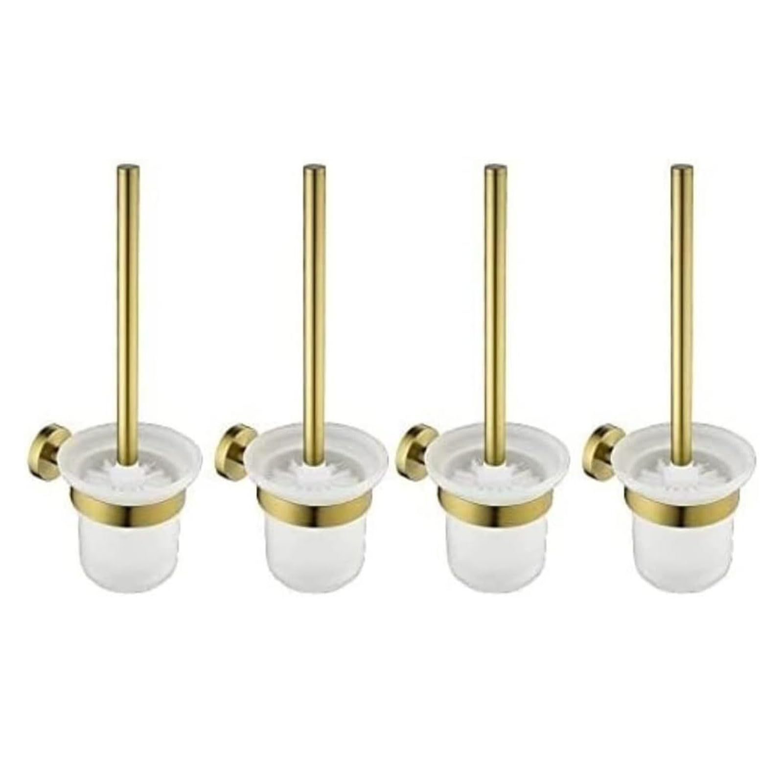 den - Juego de escobilla de inodoro y taza de acero inoxidable para montaje en pared, accesorios de baño, cepillo y soporte para inodoro Ele