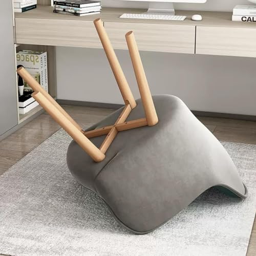 Chaise d'appoint pivotante grise en tissu pour petit espace