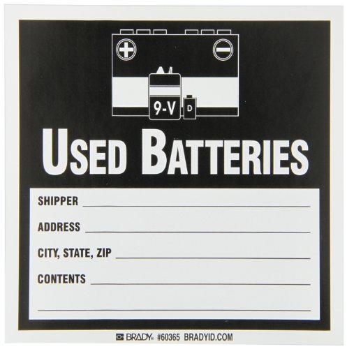 Étiquettes déchets dangereux 15 cm pour sécuriser l'envoi de batteries