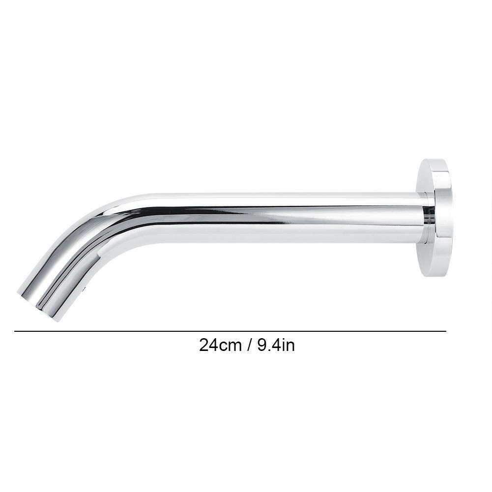 Rubinetto per acqua con sensore di induzione a infrarossi da parete 2.0-5.9 pollici, rubinetto per lavabo da cucina in acciaio inossidabile caldo e freddo commerciale, per bagno, WC, hotel