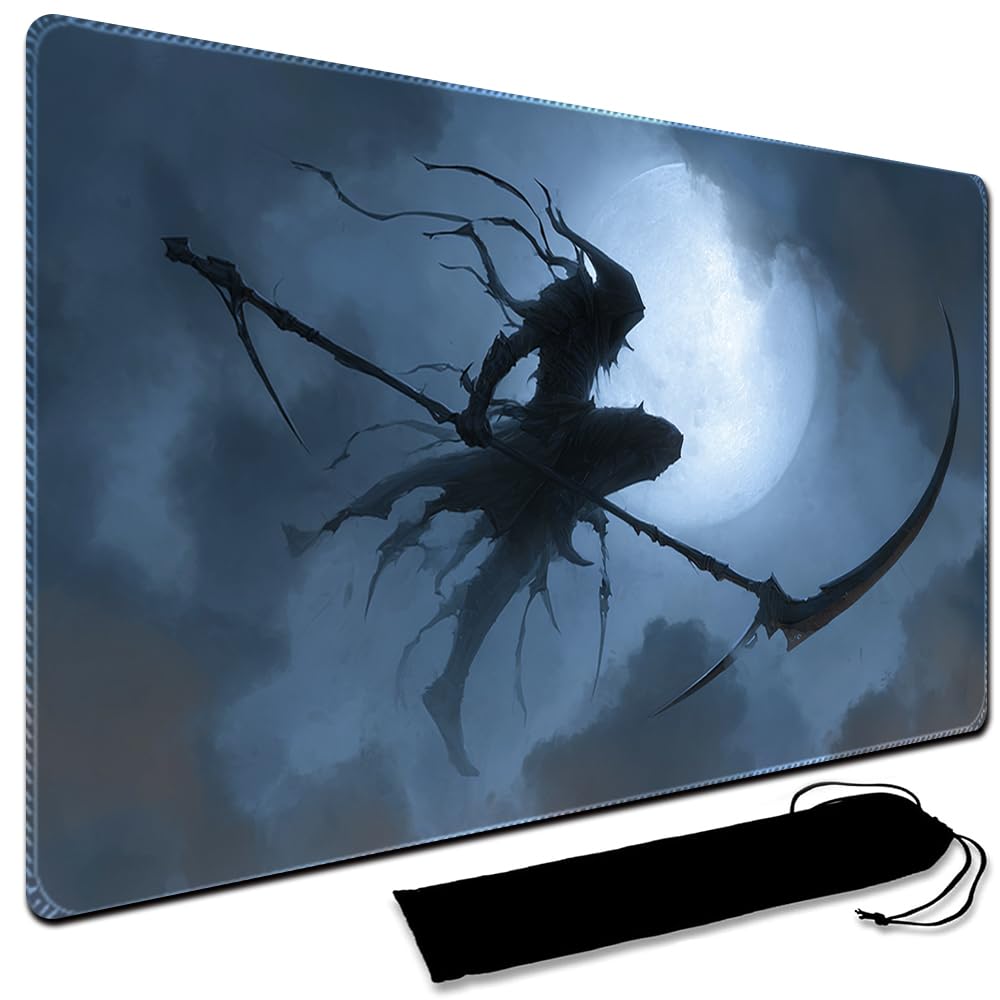 MTG Playmat,With Waterproof Storage black Bag Szie 60 x 35CM , With Zone MTG playmat Stitched Edges Game Play Mat Trading Card Game Playmats TCG Game Mat (No Zone,1)