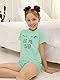 Haloumoning Mädchen Schlafanzüge Sommer Niedliche Shorts Set Bequem Kurzarm Cartoon bedrucktes Pyjama Set T-Shirt und Kurze Hose Set, Hellgrün, 10-12 Jahre