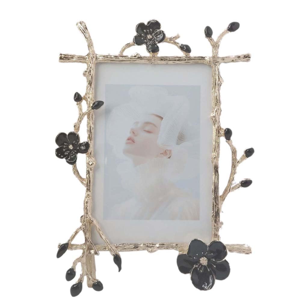 European Style Metal 6/7/10 Inch Photo Frame, Light Gold with Enamel Color