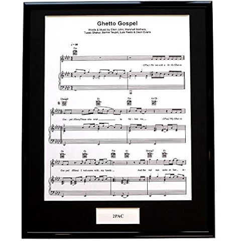 2PAC /FRAMED SONGSHEET/GHETTO GOSPEL Cover