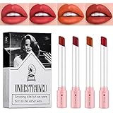 Charm Kiss Matte Cigarette Lipstick,4 Colors Lip Tint Stain Set,Tube Cigarette Lipstick,Lip stain Long Lasting 24 hours Waterproof labiales mate,Velvet Lipstick Matte Velvet Lipstick