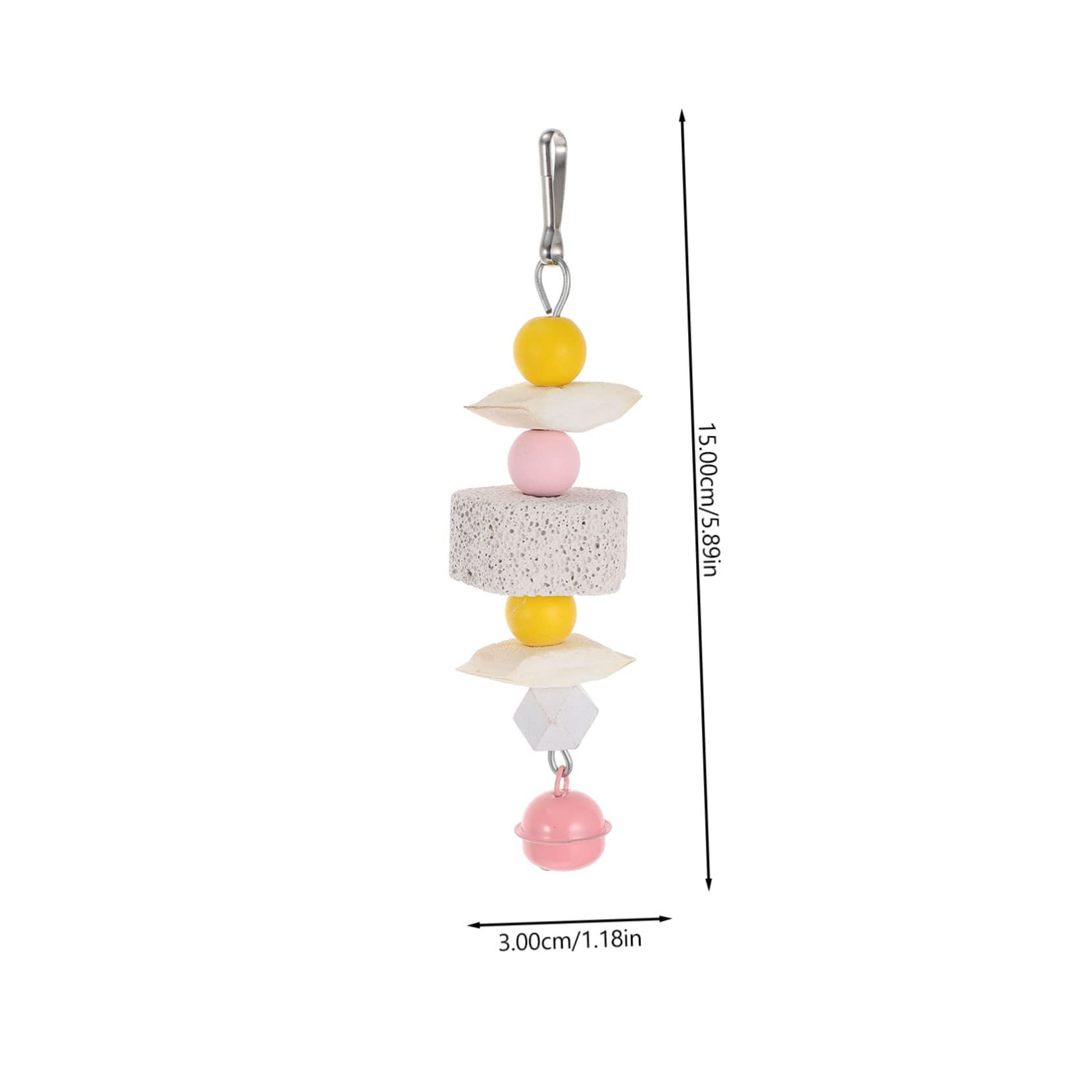 GALPADA 1Pc Parrot Cuttlebone Chew Hanging Accessory for Bird Cage for Parrots Cockatiels and Birds Promotes and Physical