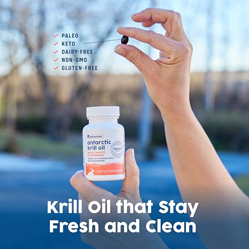 NativePath Wild-Caught Antarctic Krill Oil 500mg - Premium Astaxanthin 200mcg Phospholipid-Bound Omega-3 EPA DHA - Pure Formula GMP Certified Third Party Tested - 30 Softgels - Thumbnail 6