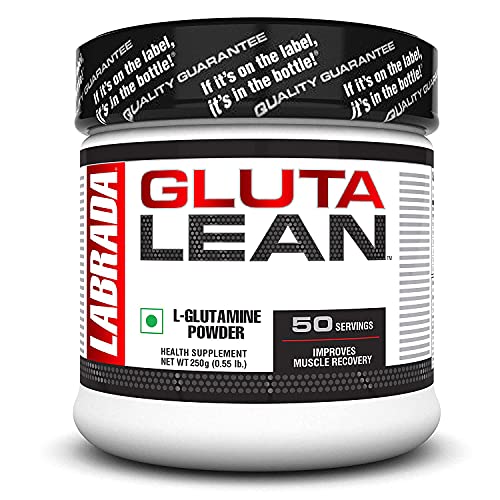 Labrada GlutaLean Powder(Vegan, Non GMO, Allergen Free, Muscle Recovery, Healthy Immune Function, 5g L-Glutamine, 50 Servings) - 0.55 lbs (Pack of 250 g)
