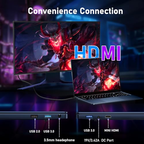 Image of NAIKLULU Gaming Laptop,Window 11 Pro Laptop Computer,16 Inch Lap Top, N150 (Up to 3.6GHz), 16GB RAM 512GB SSD