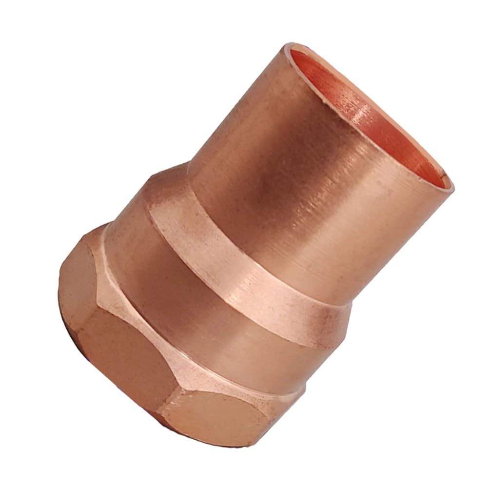 Adattatore NPT femmina da 1,9 cm, in rame, attacco FPT, confezione da 10