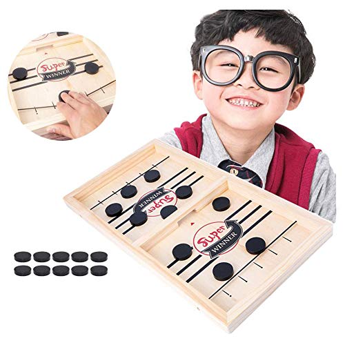 HOWADE Fast Sling Puck Game, Catapult Chess Bumper 2 en 1 Slingshot Table Winings Hockey sobre Hielo Ganador Juego de Mesa Juguete para Padres e Hijos