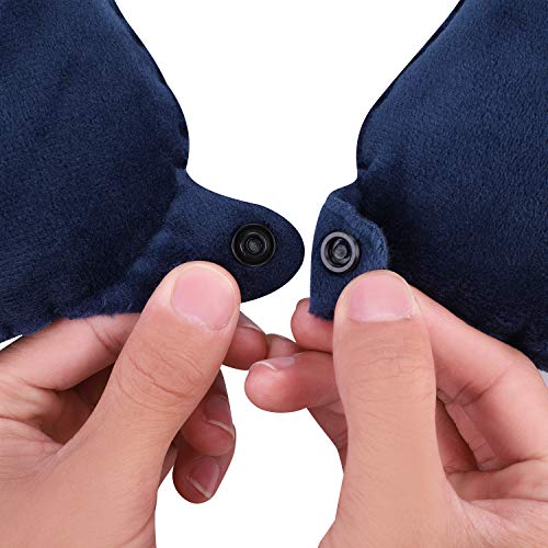 Almohada inflable para viaje de cuello portátil U miniatura 5