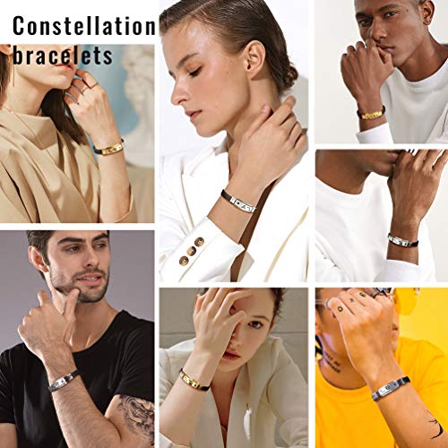 Pulseiras Zodíaco Prosteel, Celestial, Constelação de Joias, Pulseira de Astrologia, 20,3 cm, Homens