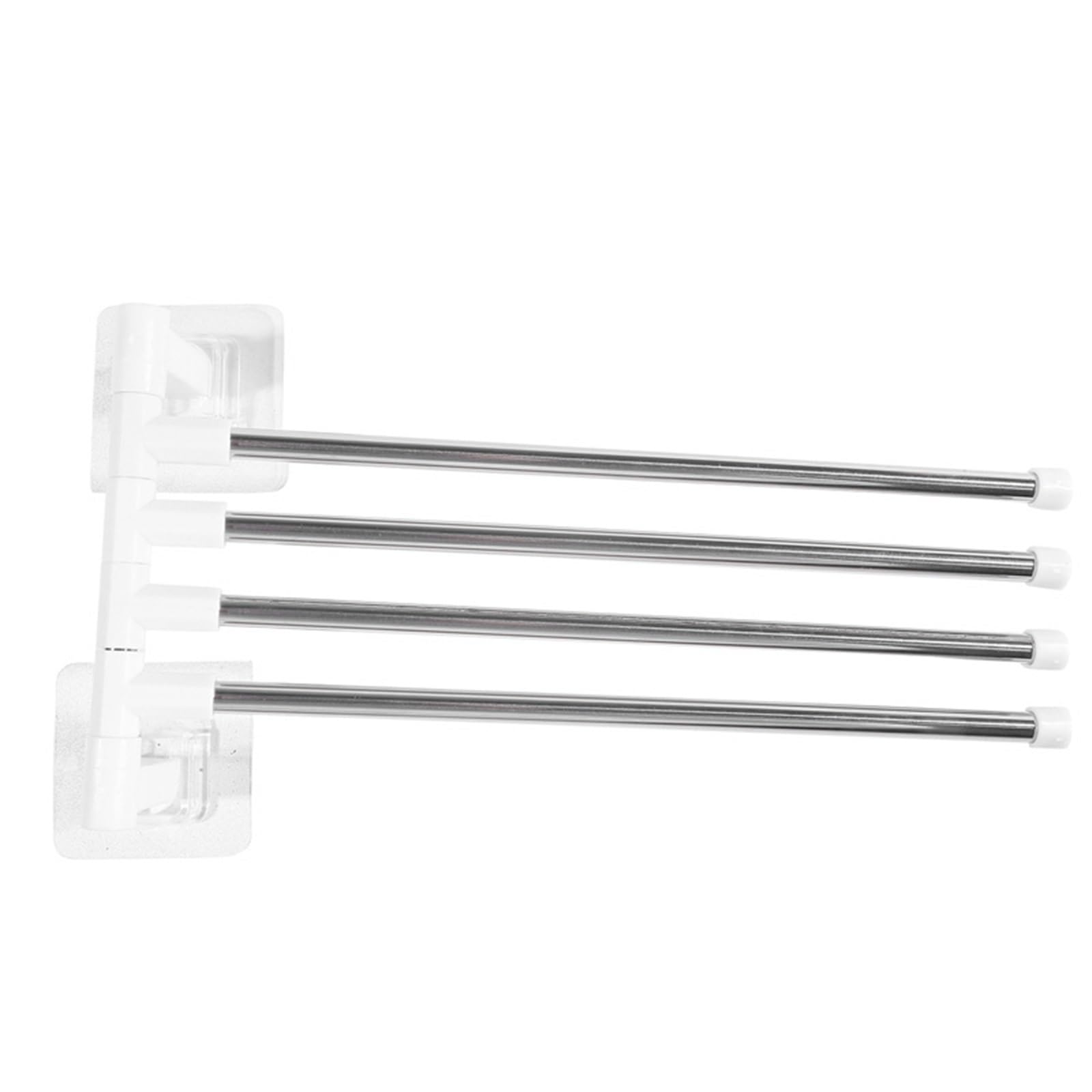 Bathroom towel rail No Punching Bathroom Towel Rack Multi Layer Wall Mounted Hanging Rod for Kitchen Storage Organizer Shelf Bath Accessories(4-layer)