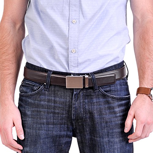 Image of Mission Belt Men's Leather Ratchet Belt, 40mm Metal Collection