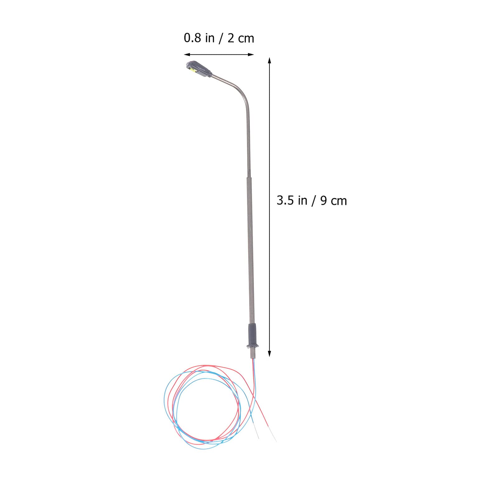 Uonlytech Led Model Street Light 1/150 Scale Train Station Layout Model Lamp Post Professional n Scale Lighting