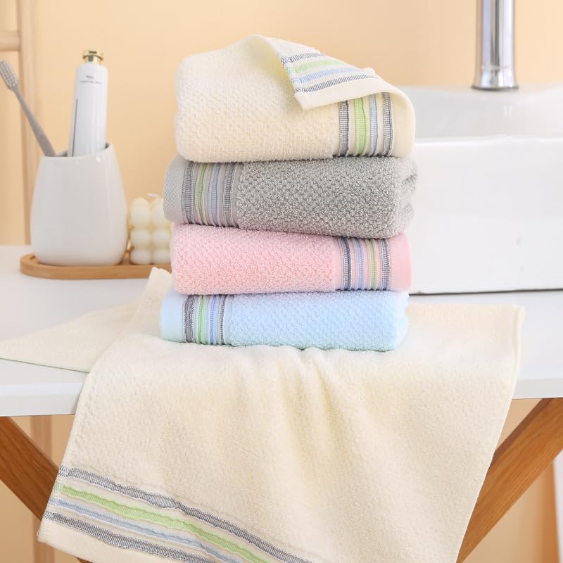 Toallas de algodón rosa para baño y ducha con diseño multiusos de alta absorción 2