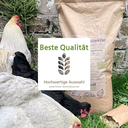 Carl Wolf Legestruktur - 3 kg - Alleinfuttermittel für Legehennen & Hühner - mit Karotte & Oregano - enthält wichtigen Nährstoffe