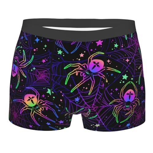 Multi-colored Spiders Men's Boxer Briefs Lightweight Soft Comfort Breathable Stretch Underwear