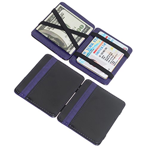 Image of Men's Fashion Magic Money Clip Leather Minimalistic Slim Wallet