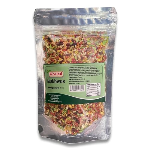 Kajal Pan Mukhwas - Zucker überzogene Mischsamen - Die perfekte Mischung für genussvolle Momente (300g)