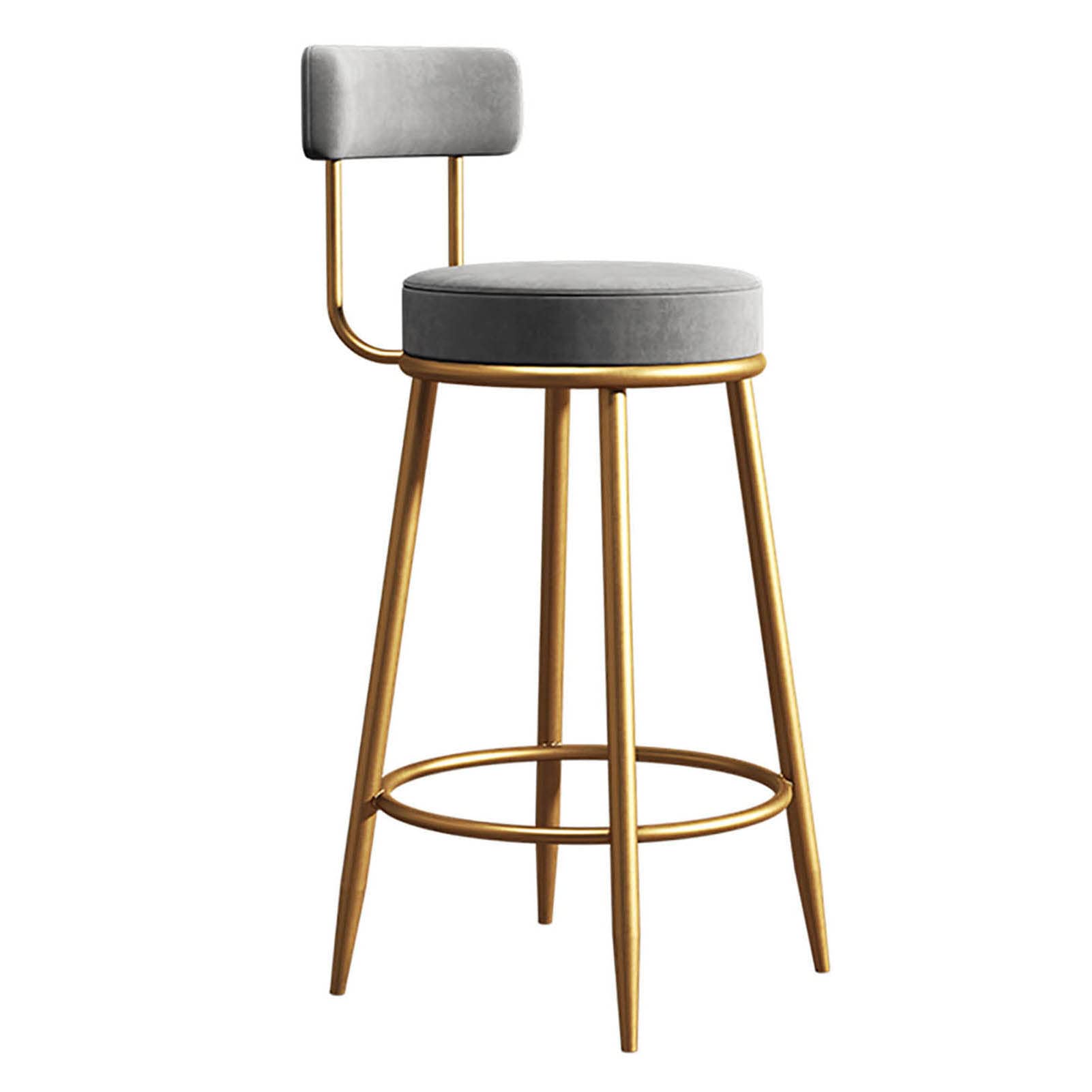 Tabourets hauts avec dossiers 65cm lot de 2 chaises de bar velours