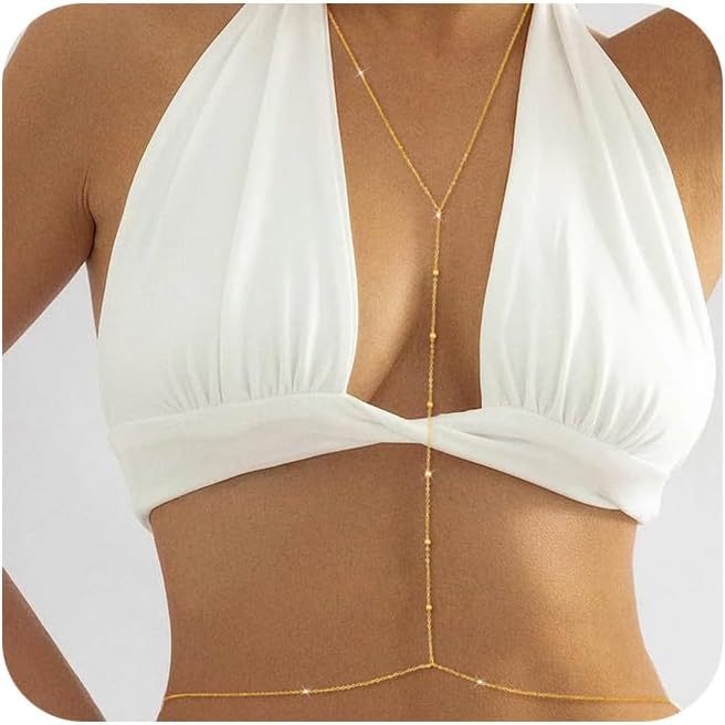 BERISO 14K Gold Plated Body Chain for Women – Sexy Waist Beads Chain, Adjustable Beach Body Jewelry, Elegant Bikini Belly Chain, Boho Festival Layered Body Jewelry (26.5-33 Inch) BERISO 14K Gold Plated Body Chain for Women – Sexy Waist Beads Chain, Adjustable Beach Body Jewelry, Elegant Bikini Belly Chain, Boho Festival Layered Body Jewelry (26.5-33 Inch)