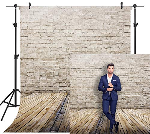 Ouyida 10X10Ft White Brick Wall Photo Backdrops Retro Wood Floor Photography Backdrop Kids 1St Birthday Baby Shower Banner Cake Smash Photoshoot Newborn Baby Photo Background Photographer Props Ga08A #TOP5