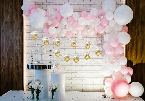 Image of 10Pcs Mini Diamond Ring Balloons for Engagement and Anniversary Wedding Party Supplies (Pack of 2)