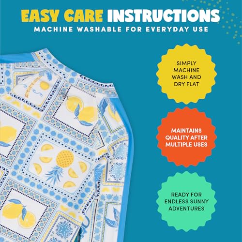 Image of SwimZip UPF50+ Boys Swim Shirt, Long Sleeve One Piece Kids Sunsuit