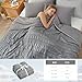 Cozy Bliss Seersucker Cooling Comforter Queen Size, Q-Max 0.4 Reversible Lightweight Cooling Blanket, Breathable Silk Smooth Summer Bedding Quilt for Hot Sleepers Night Sweats Dark Grey