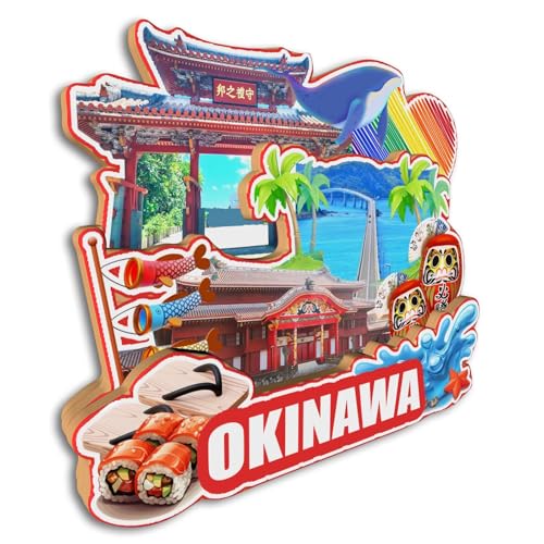Imán Decorativo de Nevera Okinawa Japón 3D Clásico miniatura 3