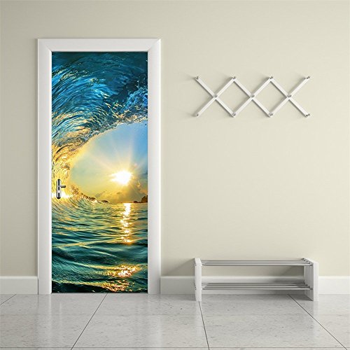 Rocwart Papel pintado 3D para pared para sala de estar niños bebé niños de vinilo extraíble planeta fantasía arte decoración del hogar 30.3x78,7 M039